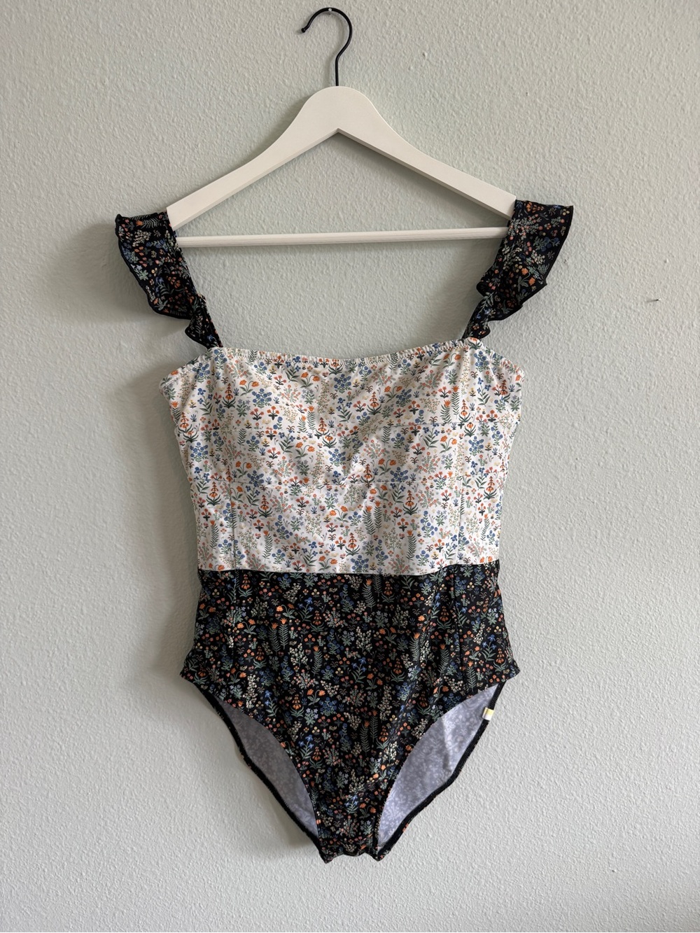 Summersalt Rifle Paper Co Floral Ruffle Strap One-Piece Swimsuit Size 10
